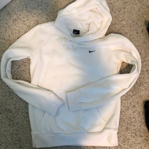 Nike white sweatshirt with hood